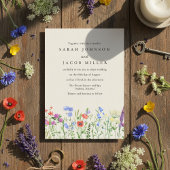 Rustic Wildflower Meadow Wedding Invitation