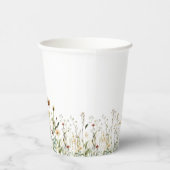 Rustic Wildflower Meadow Wedding Papieren Bekers (Rechts)