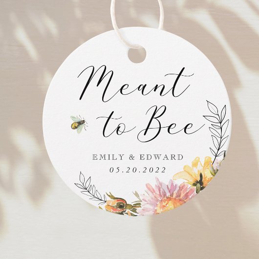 Rustic Wildflower Meant to bee Wedding Bedankjes Labels