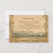 Rustic Wildflower Mountain Birthday Bedankkaart (Voorkant)