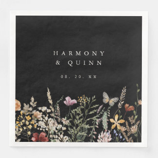 Rustic Wildflower Paper Napkins Wedding Decor Servet