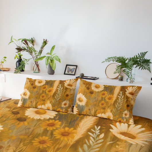 Rustic Wildflower Pattern Kussensloop