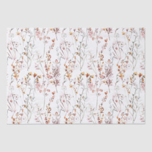 Rustic Wildflower Pattern Tissuepapier