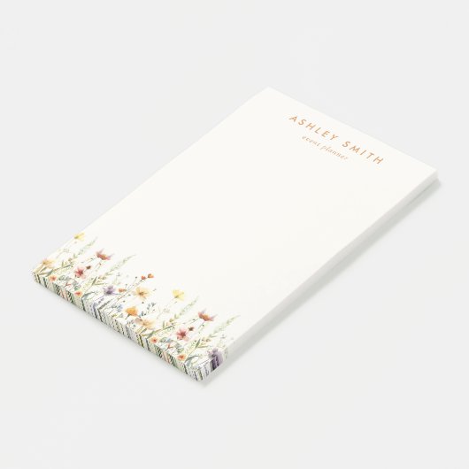 Rustic Wildflower Post-it Notes (Schuin)