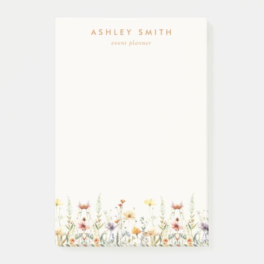 Rustic Wildflower Post-it Notes (Voorkant)
