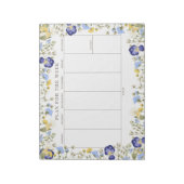 Rustic Wildflower Tearway Weekly Planner Notitieblok (Gedraaid)