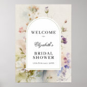 Rustic Wildflower Vrijgezellenfeest Welkom Poster (Voorkant)