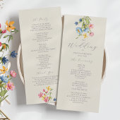 Rustic Wildflower Wedding Programma