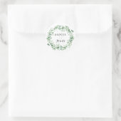 Rustic Wildflower Wedding Ronde Sticker (Tas)