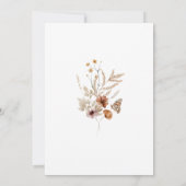 Rustic Wildflower Wedding Save The Date (Achterkant)