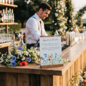 Rustic Wildflower Wedding Signature Drinks 