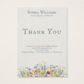 Rustic Wildflowers Boarder Earring Display Card (Dos)