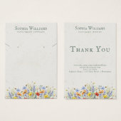 Rustic Wildflowers Earring & Necklace Display Card (Devant & derrière)