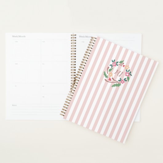 Rustic Wildflowers Krans Monogram Planner (Display)