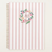 Rustic Wildflowers Krans Monogram Planner (Voorkant)