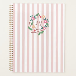 Rustic Wildflowers Krans Monogram Planner