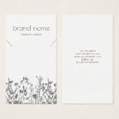 Rustic Wildflowers Necklace Display  (Devant & derrière)