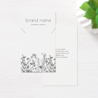 Rustic Wildflowers Necklace Display  Visitekaartje