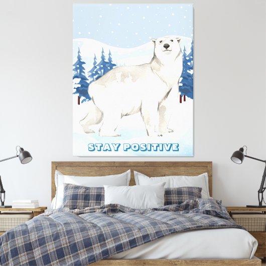 Rustic Wildlife Home Decor Stretched Canvas Print (Insitu (Slaapkamer))