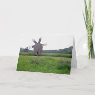 Rustic Windmill Wenskaart Kaart