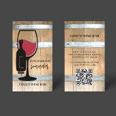 Rustic Wine Bar Winery QR Code Carte de visite