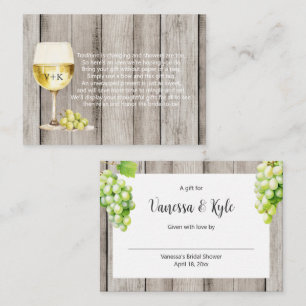 Rustic Wine Bottle display vrijgezellenfeest label Informatiekaartje
