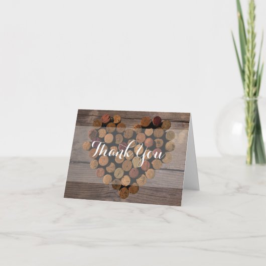 Rustic Wine Cork Merci Notes (Devant)
