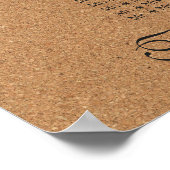 Rustic Wine Cork Monogram Seating Chart 16 Poster (Hoek)