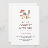 Rustic Wine Land Bachelorette weekend Kaart (Voorkant / Achterkant)