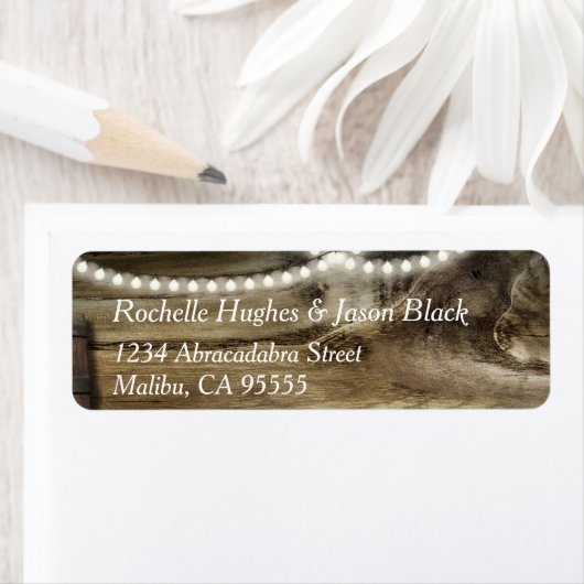 Rustic Winery Mariage PETIT étiquette (En situation)