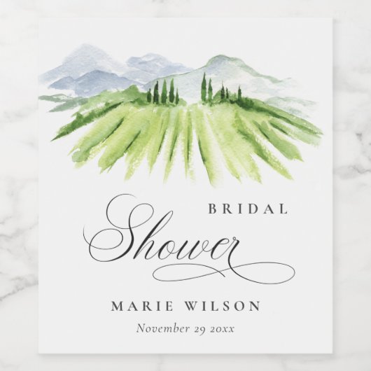 Rustic Winery Vineyard Mountain Vrijgezellenfeest Wijn Etiket (Enkel label)