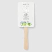 Rustic Winery Vineyard Mountain Wedding Programme Handwaaier (Achterkant)