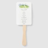 Rustic Winery Vineyard Mountain Wedding Programme Handwaaier (Voorkant)