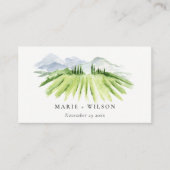 Rustic Winery Vineyard Mountain Wedding Website Informatiekaartje (Voorkant)