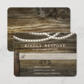 Rustic Winery Wedding RSVP Kaartje (Voorkant / Achterkant)