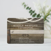 Rustic Winery Wedding RSVP Kaartje (Staand voorkant)