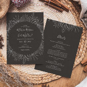 Rustic Winter | Alle houtskool in één bruiloft Kaart