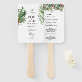 Rustic Winter Berry Pine Greenery Wedding Handwaaier