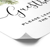 Rustic Winter Berry Pine Greenery Wedding Poster (Hoek)