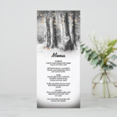 Rustic Winter Boom Menu & Lichtslingers Feest (Staand voorkant)