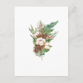 Rustic Winter Botanical Wedding Enclosure Card Informatiekaartje (Achterkant)