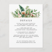 Rustic Winter Botanical Wedding Enclosure Card Informatiekaartje (Voorkant)