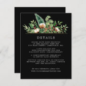 Rustic Winter Botanical Wedding Enclosure Card Informatiekaartje (Voorkant / Achterkant)
