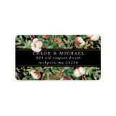 Rustic Winter Botanical Wedding Mailing Label (Voorkant)