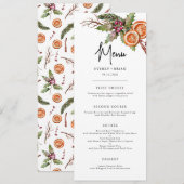 Rustic Winter Botanical Wedding Menu (Voorkant / Achterkant)
