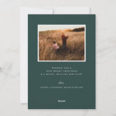 Rustic Winter Boughs Golden Joy Foto Feestdagenkaart (Achterkant)