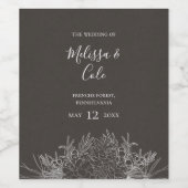 Rustic Winter | Etiket voor koolstof-weddenschappe (Enkel label)