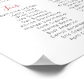 Rustic Winter Floral | Weddentafelzitplaatsen Poster (Hoek)