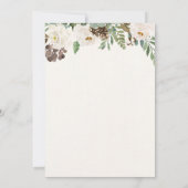 Rustic Winter Foliage Boy Christening Ceremony Kaart (Achterkant)