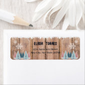 Rustic Winter Forest Pine Trees Baby shower Etiket (Insitu)